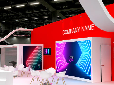 3D Exhibition Booth Design 3D Model