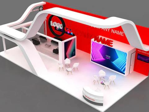 3D Exhibition Booth Design 3D Model