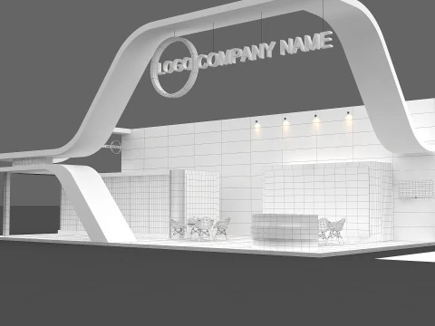 3D Exhibition Booth Design 3D Model