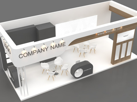 3D Exhibition Booth Model 3D Model