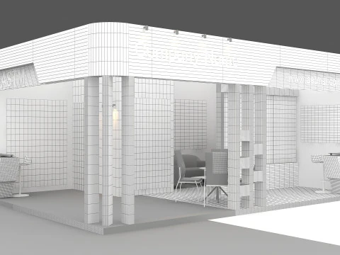 3D Trade Show Booth Design 3D Model