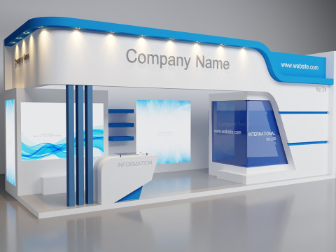 3D Exhibition Booth Model 3D Модель