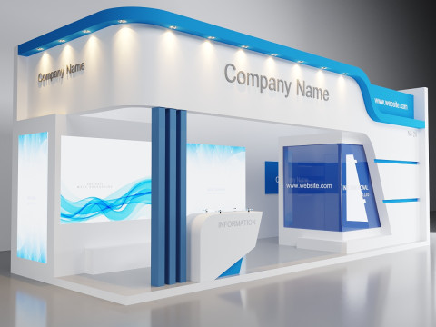 3D Exhibition Booth Model 3D Модель