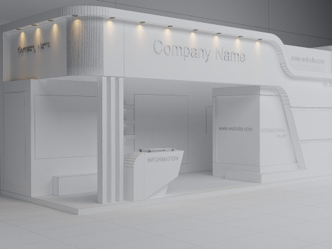 3D Exhibition Booth Model 3D Модель