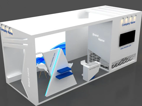 3D Exhibition Stand 3D Model
