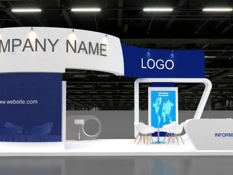 3D Exhibition Booth Design Modelo 3D