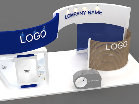3D Exhibition Booth Design Modello 3D