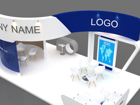 3D Exhibition Booth Design Modello 3D