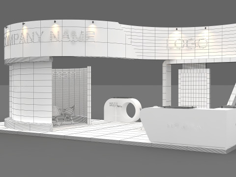3D Exhibition Booth Design Modello 3D
