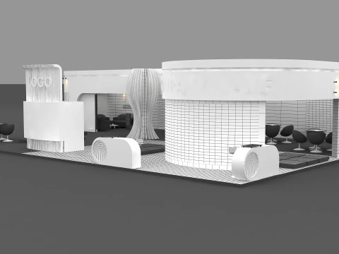3D Exhibition Booth Model 3D Model