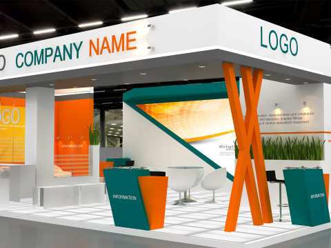 3D Exhibition Booth Design Modelo 3D