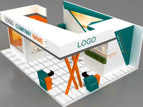 3D Exhibition Booth Design 3D 모델