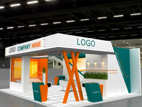 3D Exhibition Booth Design 3D 모델