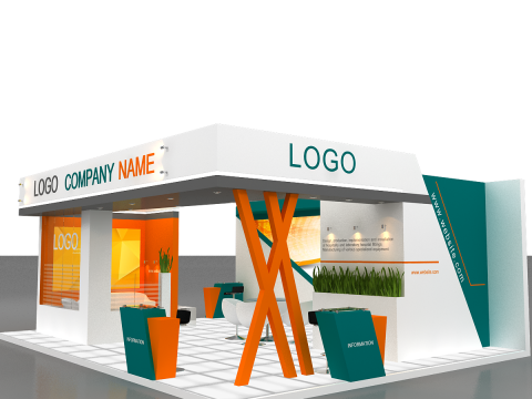 3D Exhibition Booth Design 3D 모델