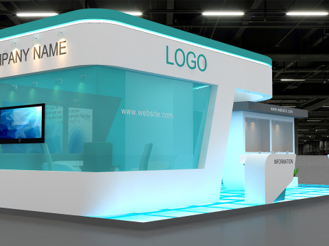 3D Trade Show Booth Design Model 3D
