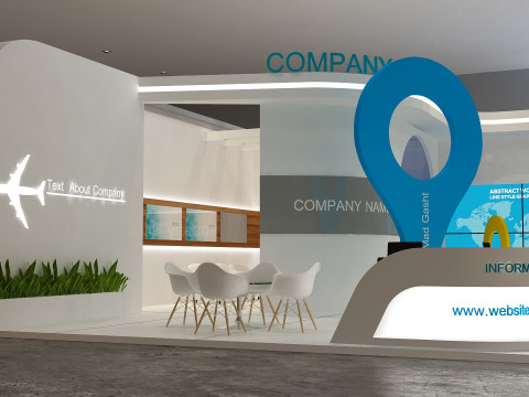 3D Exhibition Booth Model 3D 모델