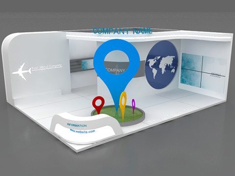 3D Exhibition Booth Model 3D 모델