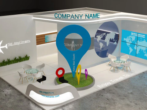 3D Exhibition Booth Model 3D Model