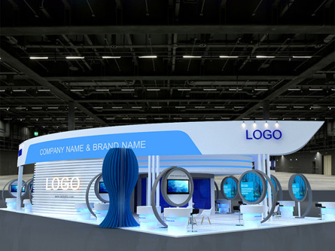 3D Exhibition Booth Model Modelo 3D