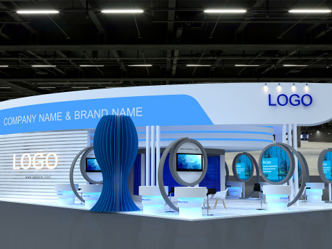 3D Exhibition Booth Model Modèle 3D