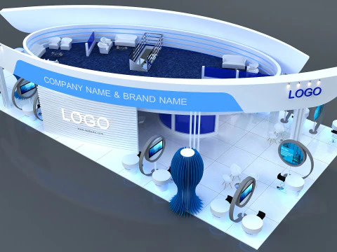 3D Exhibition Booth Model 3D Model