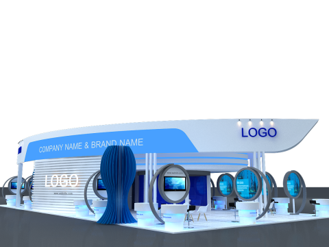 3D Exhibition Booth Model Modèle 3D