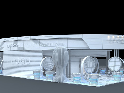 3D Exhibition Booth Model Modèle 3D