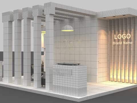Exhibition booth tradeshow 3D Model