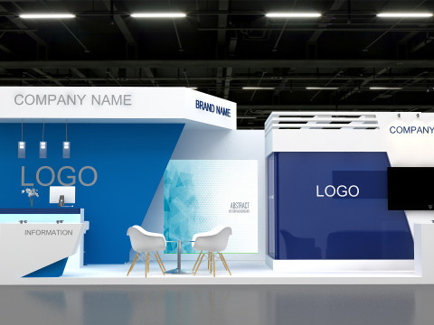 3D Exhibition Booth Design tradeshow 3D 모델
