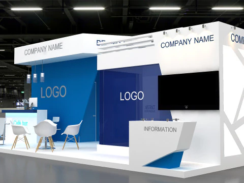3D Exhibition Booth Design tradeshow 3D Model