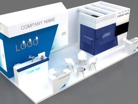 3D Exhibition Booth Design tradeshow Modelo 3D