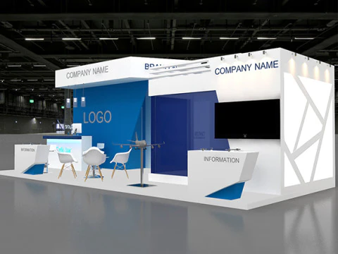 3D Exhibition Booth Design tradeshow 3D Model