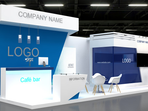 3D Exhibition Booth Design tradeshow Modelo 3D