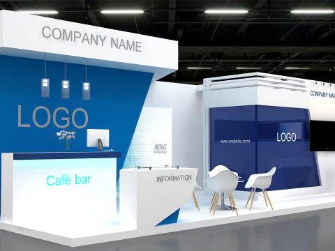 3D Exhibition Booth Design tradeshow 3D Model