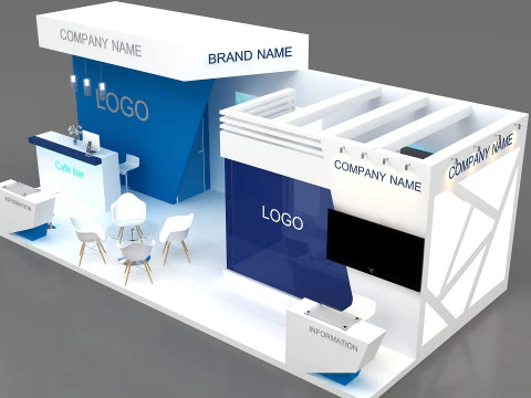 3D Exhibition Booth Design tradeshow 3D Model