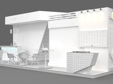 3D Exhibition Booth Design tradeshow 3D Model