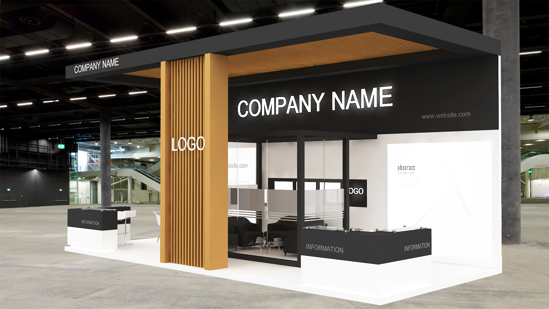 3D Booth Design 3D Model .c4d .max .obj .3ds .fbx .stl .blend