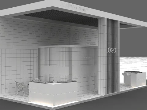 3D Booth Design 3D Model
