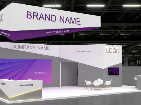 Feira de estandes de exposi&ccedil;&atilde;o Modelo 3D