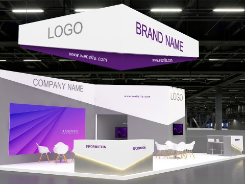 Exhibition booth tradeshow Modelo 3D
