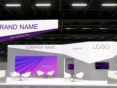 Exhibition booth tradeshow Modelo 3D