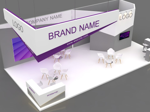 Exhibition booth tradeshow Modelo 3D
