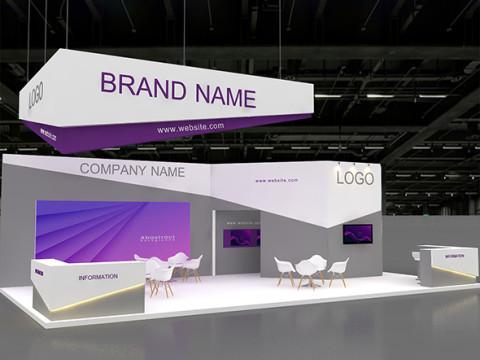 Exhibition booth tradeshow Modelo 3D