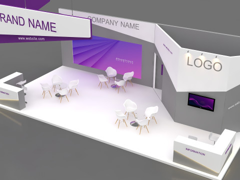 Exhibition booth tradeshow Modelo 3D