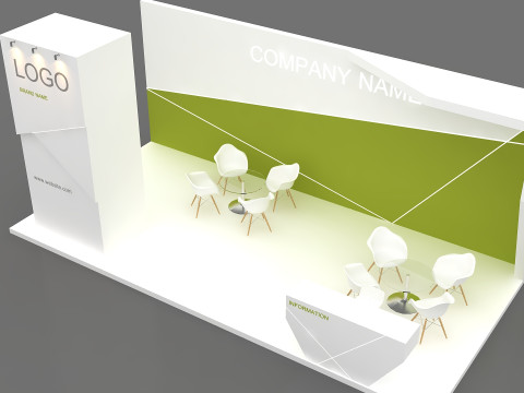 3D Exhibition Booth Model Model 3D