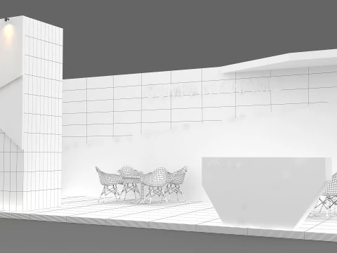 3D Exhibition Booth Model 3D Model