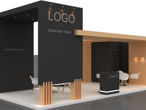 3D Trade Show Booth Design Modelo 3D