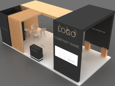 3D Trade Show Booth Design Modelo 3D