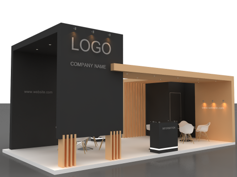 3D Trade Show Booth Design Modelo 3D