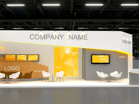 3D Exhibition Booth Model Modelo 3D